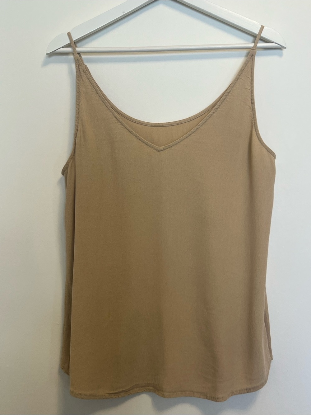 Seed Heritage Tan Spaghetti Strap Cami Neutral Tank Top | Workwear | Reversible